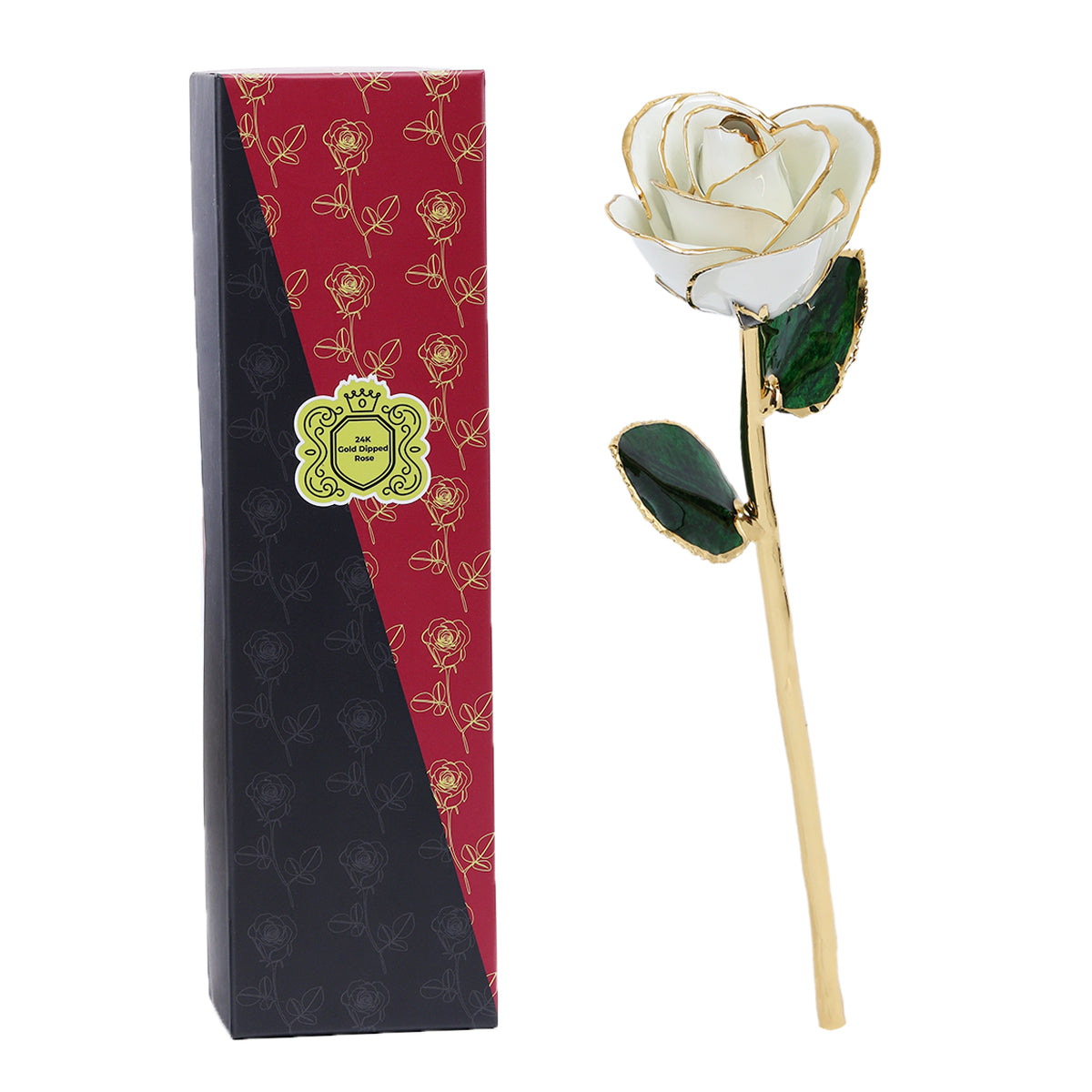 Róża Zanurzona w 24k Złocie